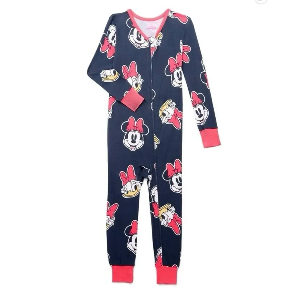 Minnie Mouse Baby Toddler Girls' One Piece Sleeper, Size 3T Disney pajamas new